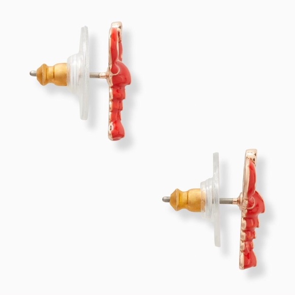 KATE SPADE Love Lobster Studs Earrings NWT - Picture 3 of 5
